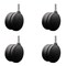 Service Caster 4'' Black Heavy Duty Floor Safe Twin Wheel Caster 7/16 Grip Ring Stem, 4PK SCC-GR02S100-TPR-BLK-716176-4 - alternate 1